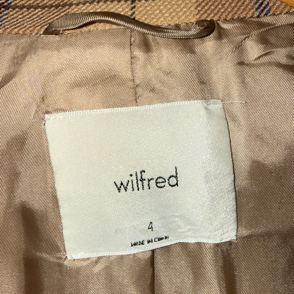 Aritzia Wilfred Margaux Blazer in Tan Plaid - 4 - Picture 3 of 7